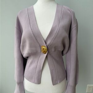 Urban Revivo Women’s Lilac Ribbed Cardigan – New With Tags